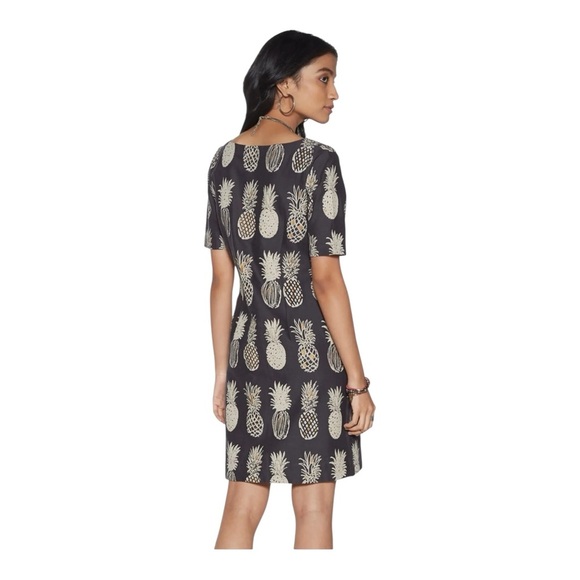 Bombay Paisley by Westside Navy Pineapple Print Dress Small - Picture 2 of 10